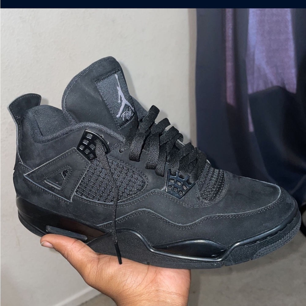 All black Jordan 4 black cats